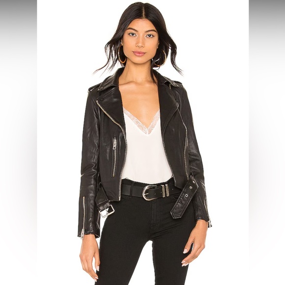 All Saints Jackets & Blazers - All Saints Balfern Biker Moto Leather Jacket Size 0
